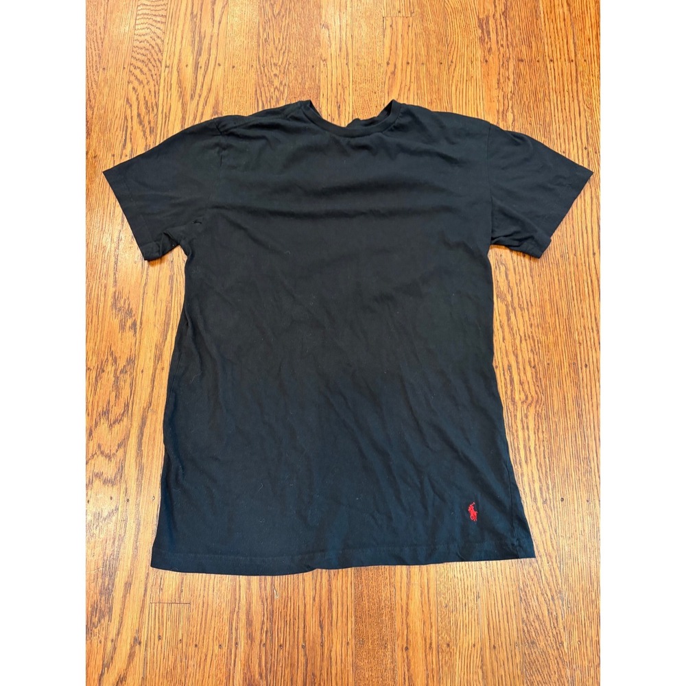 Polo Ralph Lauren Mens Slim Fit T-Shirt Black Red Pony Logo Cotton Large